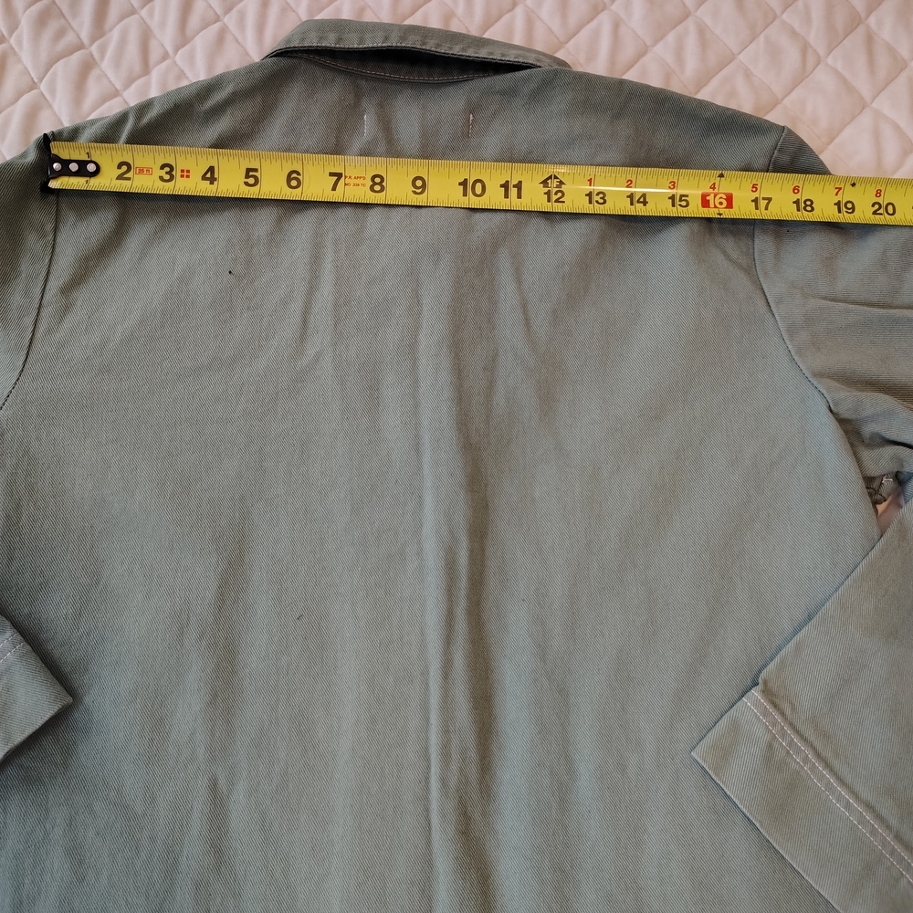 Tudor Court Embroidered Green Jean Jacket Size L - Picture 6 of 8